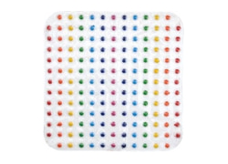 正方浴室垫JM-3014（四方彩色点点圆珠）