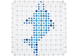 正方浴室垫系列JM-3015D(5050卡通水珠海豚）