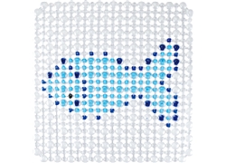 正方浴室垫系列JM-3015E(5050卡通水珠鱼）