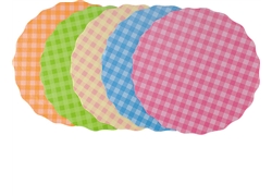 餐垫系列JM-5021(R形圆形格子餐垫）