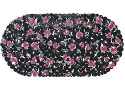 正方浴室垫JM-2007(7135黑色印花石头）