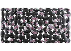 正方浴室垫JM-2009(7535黑色印花石头）