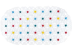 正方浴室垫JM-2024(彩色12花瓣）