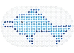 正方浴室垫JM-2037B(卡通水珠海豚）