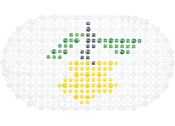 正方浴室垫JM-2037C(卡通水珠花朵）